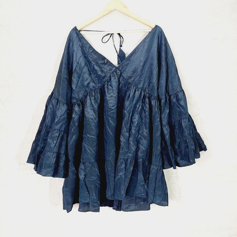 New Misa Mahtab Tassel Babydoll Navy Blue Dress P3213 - Picture 7 of 11